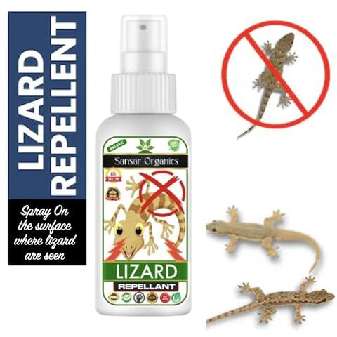 Sansar Organics Lizard Repellent Spray | Pure Herbal Lizard Repellent For Home | Pet-Friendly I Non-Toxic & Biodegradable | Irritant-Free I Chemical-Free (15 Days Protection) (100 Ml)