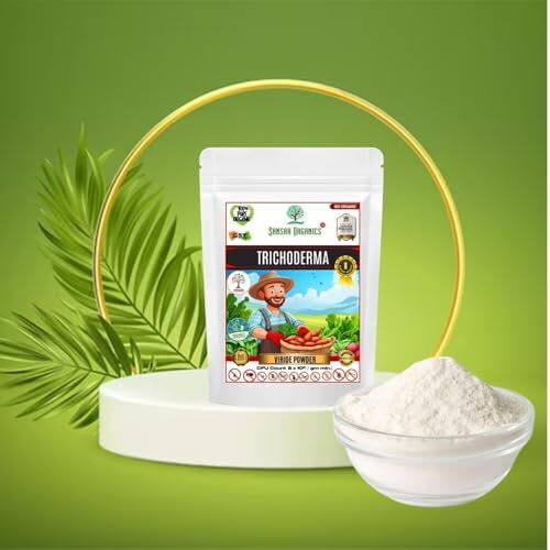 Sansar Organics Trichoderma Fungicide - Viride Powder For Plants (2 X 10^8 Cfu Per Gram) Bio Fungicide - Prevents Fungal And Bacterial Diseases In Plants. (1 Kg)