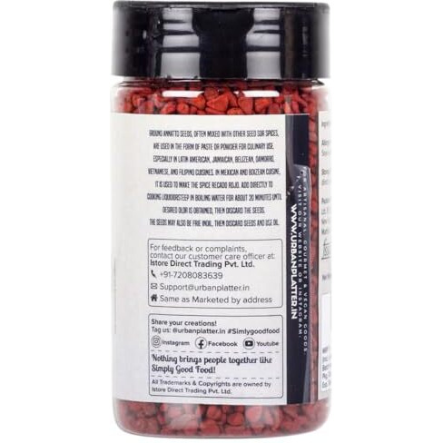 Urban Platter Annatto Seeds, 125G [Achiote, Achuete, Graines D' Annatte]
