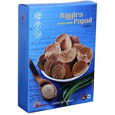 Roshnee Rajgira ( Natural Minis ) Papads |Set Of 3 - 80 Gm X 3  240Gm || No Arifical Flavour,| No Artifical Colors,| Glutten Free,| No Preservatives