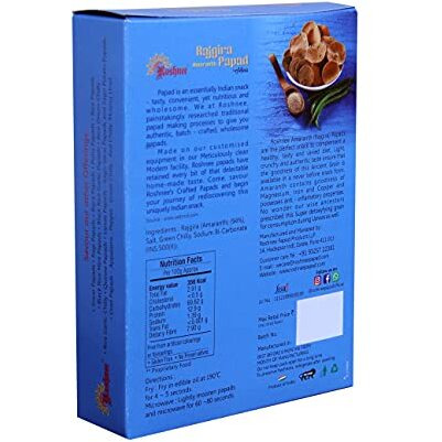 Roshnee Rajgira ( Natural Minis ) Papads |Set Of 3 - 80 Gm X 3  240Gm || No Arifical Flavour,| No Artifical Colors,| Glutten Free,| No Preservatives