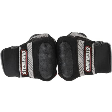 Steelbird Polyester Adventure A-1 Full Finger Riding Gloves With Touch Screen Sensitivity At Thumb & Index Finger, Protective Off-Road Motorbike Racing (Xl, Red, Cycling)
