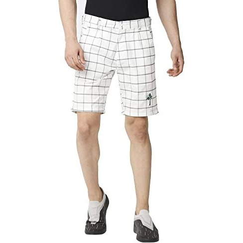 Thomas Scott Men's Checkered Slim Fit Seersucker Shorts White