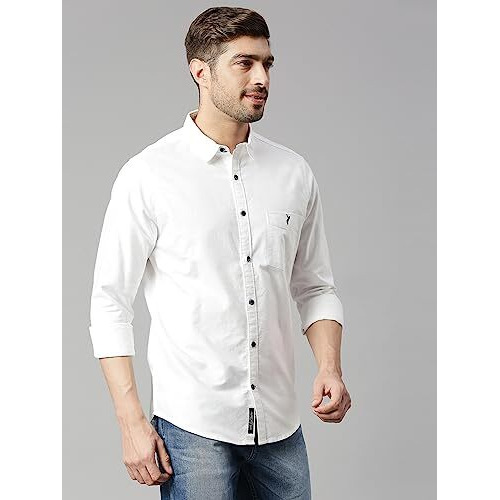 Thomas Scott Mens | Full Sleeve | Solid | Slim Fit | 100% Cotton | Spread Collar | Shirts (White_Xl)