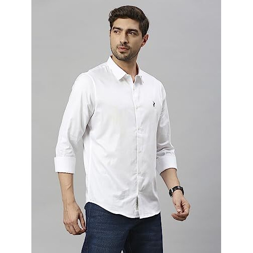 Thomas Scott Mens | Full Sleeve | Solid | Slim Fit | 100% Cotton | Spread Collar | Casual Shirts (White_Xl)
