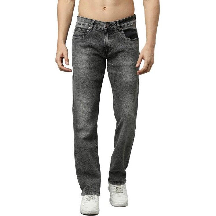 Thomas Scott Men's Mid-Rise Regular Fit Stretchable Jeans (Tsj023_Grey, 38)