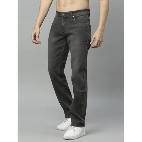 Thomas Scott Mens Mid Rise Clean Look Slim Fit Jeans (Tsj016_Dark Grey, 28)