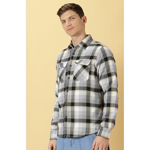 Thomas Scott Men's Regular Fit Shirt (Ts1173_Black