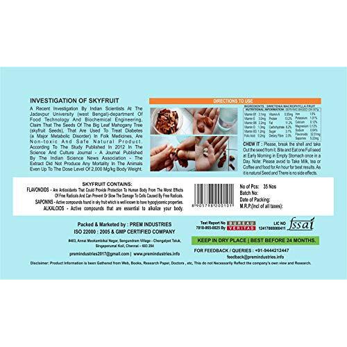 Sky Fruit Kadwa Badam | Bitter Almonds | Machine Cleaned & Hygienically Packed Unpeeled Seeds | Set Of 6 Packs (215 Seeds)