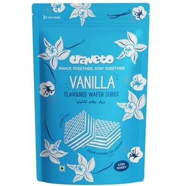 Craveto Assorted Wafer Cubes Pack Of 4 | 300G (4 X 75G) | Chocolate Hazelnut, Vanilla, Red Velvet & Tiramisu Flavours | Crunchy Wafer Biscuit Qubz | Bite Sized Sweet Treats