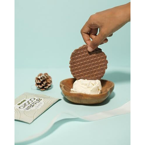 Craveto Choco Waffle Thins, Pack Of 10 (5 X 2 Boxes). Chocolate Coated Crisp Waffle Chips | 100% Vegetarian And Eggless | Indulgent Milk Chocolate Waffle Crisps