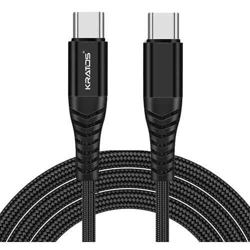 Kratos Type C To Type C Fast Charging Cable 1.2M Unbreakable Nylon Braided C To C Cable Fast Charging For, Smartphones, Tablets & Other C Type Devices, Pd Technology, 480Mbps Data Sync.