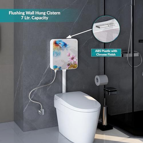 Plantex Dual Flush Tank For Toilet/8 Ltr Water Capacity Polypropylene Toilet Flush Tank/Dual Flush Cistern With Air Freshener- Pack Of 1