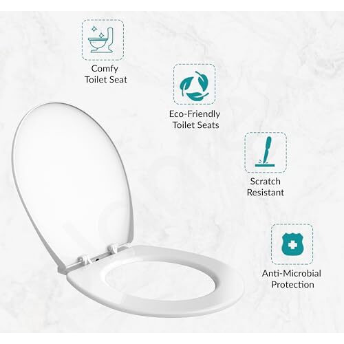 Plantex Polypropylene Western Toilet Seats For Bathroom/Toilet Seat/Commode Seat Cover - Oval Shape(Glossy White)