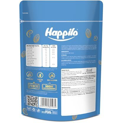 Happilo Premium Afghani Black Raisins With Seeds 250G, Rich In Fiber, Antioxidants, Gluten Free, Zero Cholesterol