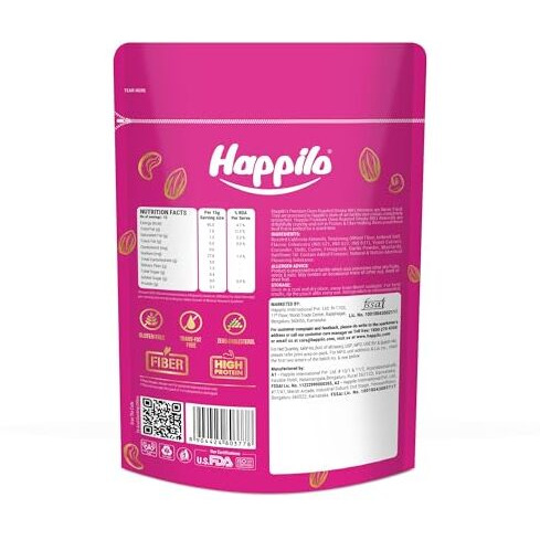 Happilo Barbeque Californian Almonds 200G | Super Healthy Crunchy Nuts | Premium Flavoured Dry Fruits | Non-Fried High Protein & Rich In Vitamins