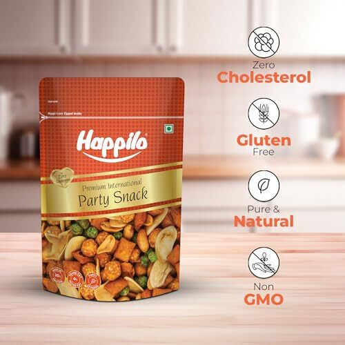 Happilo Party Snack 160G, Peanuts, Green Peas, Broad Beans, Crunchy And Flavorful, On-The-Go Snack