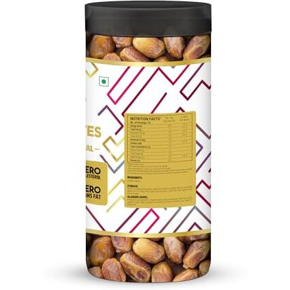 Happilo Golden Dates Jar 400G, Rich In Iron, Antixidants, Fiber And Vitamin, Chewy Texture, Natural Sweetness, No Added Preservatives