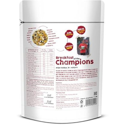 Happilo Dry Fruit Muesli 500G, 85% Nuts, Seeds And Multigrain, 15 In 1 Power Breakfast, High In Fiber, Omega 3, Protein