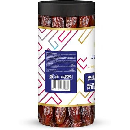 Happilo Premium Safawi Dates Jar 400G (Pack Of 2), Rich In Iron, Antixidants, Fiber And Vitamin, Chewy Texture, Natural Sweetness, No Added Preservatives