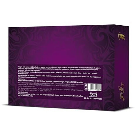 Happilo Dry Fruit Celebrations Gift Box Niwa 691G Healthy Gift Hamper With Gourmet Snacks & Dry Fruits | Corporate Gift Basket For Clients | Employees & Personal Gifting | Festive Gift Hamper I Gourmet Hamper| Ideal For Festive Gifting | Barfi, Black Pepper Cashews, Almond Cashew Mix, Party Snacks, Dry Fruit Bars, Brittle