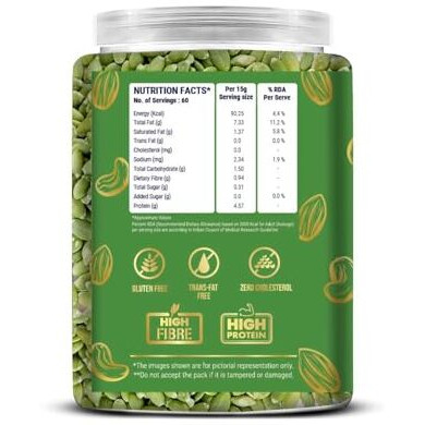 Happilo Premium Pumpkin Seeds All Natural Jar 900G, Essential Nutrients Like Protein, Fiber And Healthy Fats, Wholesome And Versatile Snack