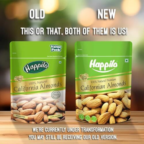 Happilo 100% Natural Premium Californian Almond 500G (Pack Of 3), Dry Fruit Rich In Protein, Healthy Fats, Dietary Fiber, Antioxidants And Magnesium, Healthy Snack Nuts