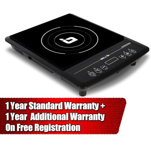 Ibell Slim50 Induction Cooktop, 2000W, Bis Certified, Led Display, 2 Yr Warranty, Auto Shut-Off, Over Heat Protection (Black)