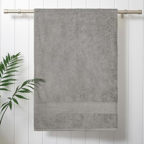 Trident 100% Cotton Towels For Bath | Towels For Bath Large Size | Trident Bath Towel - Soft & Absorbent | 450 Gsm | 1 Piece Bath Towel For Men/Women | Urban Comfort | 70 Cms X 140 Cms - Charcoal