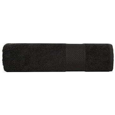 Trident 100% Cotton Towels For Bath | Towels For Bath Large Size | Trident Bath Towel - Soft & Absorbent | 450 Gsm | 1 Piece Bath Towel For Men/Women | Urban Comfort | 70 Cms X 140 Cms - Black