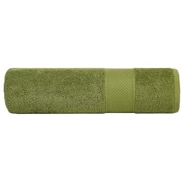 Trident 100% Cotton Towels For Bath | Towels For Bath Large Size | Trident Bath Towel - Soft & Absorbent | 450 Gsm | 1 Piece Bath Towel For Men/Women | Urban Comfort | 70 Cms X 140 Cms - Olive