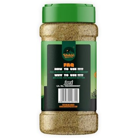 Idukki Spices & Co. Green Cardamom Seed Powder (Elaichi Powder), Only Seeds No Husk | Sprinkler (Easy To Use) 45G