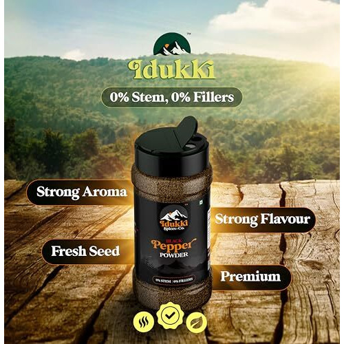 Idukki Spices & Co. - Black Pepper, Sprinkler, 45 Gram