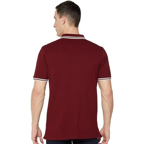 Fyltr Men's Solid Regular Fit Polo Shirt (Fylss23Mp-007_Maroon Magic
