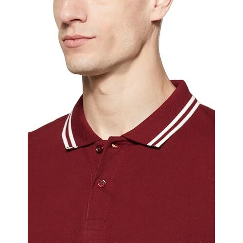 Fyltr Men's Solid Regular Fit Polo Shirt (Fylss23Mp-007_Maroon Magic
