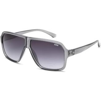 Idee Sunglasses| 100% Uv Protected | Gradient | Full Rim | Square | Men | Large | Shiny Crystal Grey Polycarbonate Frame | Smoke Gradient Polycarbonate Lens
