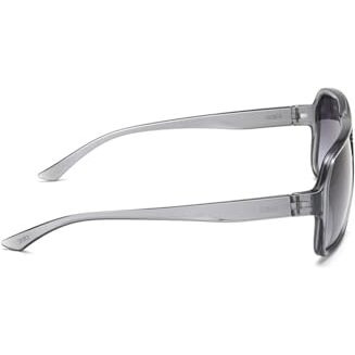 Idee Sunglasses| 100% Uv Protected | Gradient | Full Rim | Square | Men | Large | Shiny Crystal Grey Polycarbonate Frame | Smoke Gradient Polycarbonate Lens
