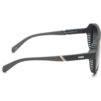 Idee Sunglasses| 100% Uv Protected | Gradient | Full Rim | Pilot | Men | Large | Matt Grey Polycarbonate Frame | Smoke Gradient Tac Lens