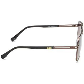 Idee Sunglasses| 100% Uv Protected | Gradient | Full Rim | Pilot | Men | Large | Shiny Dark Brown Alloy Metal Frame | Brown Gradient Polycarbonate Lens