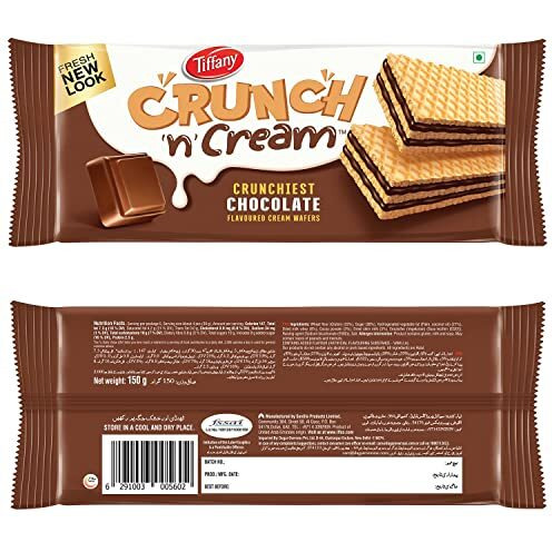 Tiffany Crunch N Cream Wafer Sandwich Chocolate 135G (Pack Of 2)