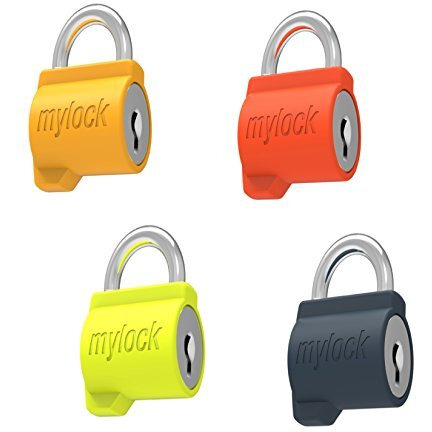 Godrej Locks I Mylock Candy I Bag Lock I 2 Keys I Abs Body I 2 Key Lock I Red, Green, Blue, Yellow, Painted Finish I 1 Year Warrantyi Pack Of 4