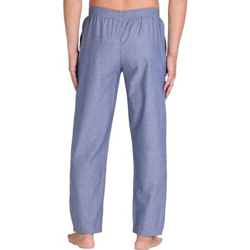 U.S. Polo Assn. Men Comfort Fit Solid Cotton I658 Mid Rise Lounge Pants-Pack Of 1 (Navy Chambray M)