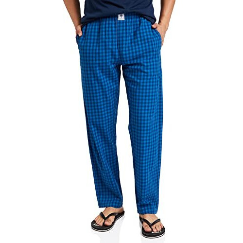 U.S. Polo Assn. Men's Regular Track Pants (I659-Bn0-Ch_Blue Small Check_Medium)