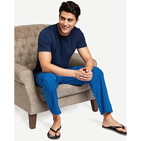 U.S. Polo Assn. Men's Regular Track Pants (I659-Bn0-Ch_Blue Small Check_Medium)