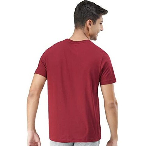 U.S. Polo Assn. Men Cotton Comfort Fit Brand Print I683 Regular Fit T-Shirt - Pack Of 1 (Red Medium)