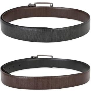 Louis Philippe Men Black Textured Leather Casual Belt