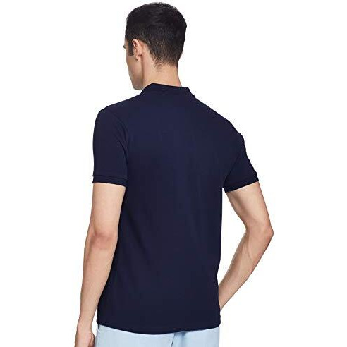 United Colors Of Benetton Men's Cotton Solid Slim Fit Polo Shirt (3081J7108I903_Navy Xl)