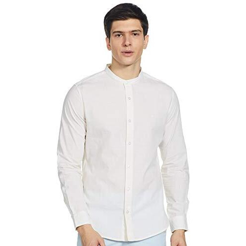 United Colors Of Benetton Men's Slim Shirt (5Ns09U008I902_Beige M)