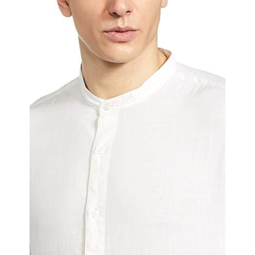 United Colors Of Benetton Men's Slim Shirt (5Ns09U008I902_Beige M)