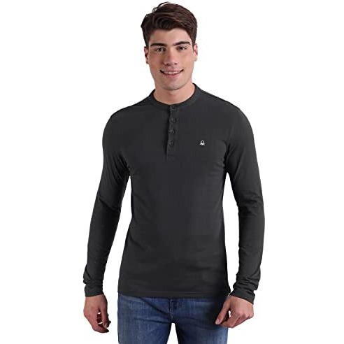 United Colors Of Benetton Men's Slim Tshirts (3099J7116I_Grey M)